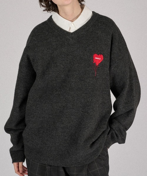 NIKE Ｖネック 胸ロゴ ニット NIKE - nike v neck knitの通販 by 引越しのため断捨離中