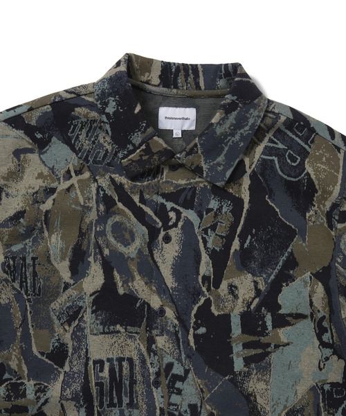 thisisneverthat Jacquard Pattern Button Up Top メンズ