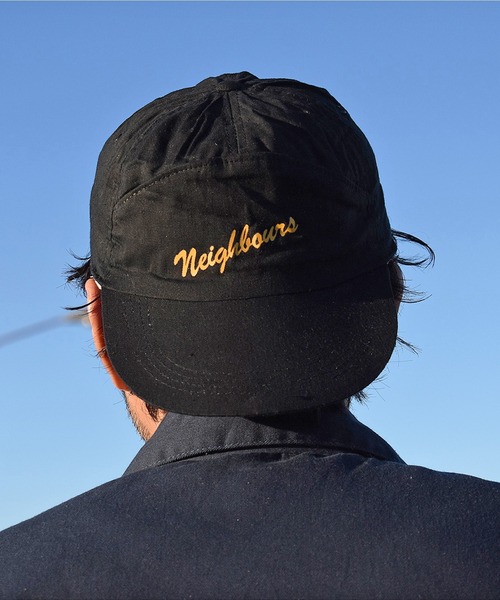 2個セット アメリカ製 ヴィンテージ cap ブラック VINTAGE キャップ 帽子 「ヴィンテージ古着」Neighbors プリント