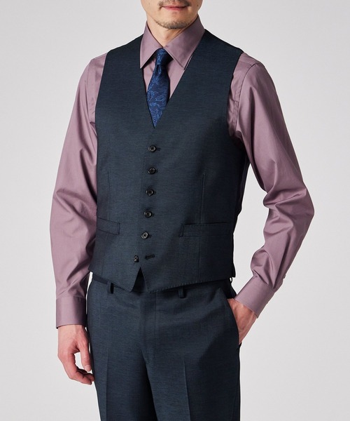 Paul Smith スーツ ベスト メランジストレッチ 6ボタンベスト