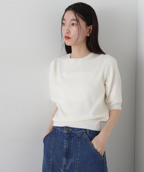 ニット セーター basic crew neck knit pull(ベーシッククルーネックニットプルオーバー) レディース TOMORROWLAND tricot メリノベーシック クルーネックプル
