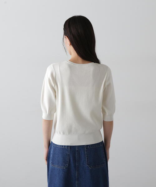 N.Natural Beauty Basic ニット セーター 総針クルーネック五分