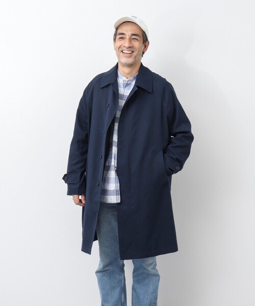 TAION（タイオン） ステンカラーコート M ダークネイビー メンズ