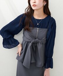 natural couture ブラウス シャツ マジョリカプリーツブラウス