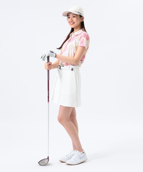 ポロシャツ ポロ 「WOMEN」ORANGE LABEL / マーブルプリント ポロシャツ レディース BEAMS GOLF ポロシャツ ポロ 「WOMEN」ORANGE LABEL / マーブル