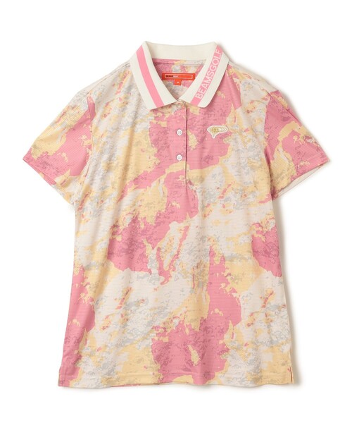 ポロシャツ ポロ 「WOMEN」ORANGE LABEL / マーブルプリント ポロシャツ レディース BEAMS GOLF ポロシャツ ポロ 「WOMEN」ORANGE LABEL / マーブル