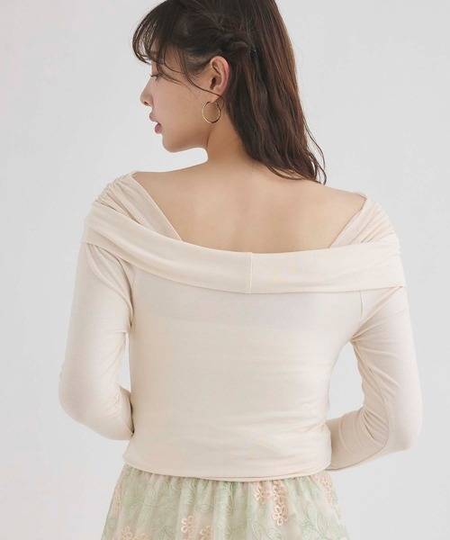 fifth - トップス　カットソー　オフショル  ベージュ fifth（フィフス） tシャツ オフショルチュールドッキングトップス