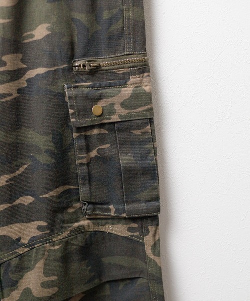 ARCHIVER カーゴパンツ 「Bk」カモフラージュ迷彩 ワイドカーゴパンツ