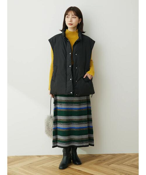 「Green Parks」 「YE LiBARE」ニットスカート FREE グリーン レディース_画像2