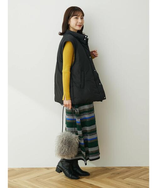 「Green Parks」 「YE LiBARE」ニットスカート FREE グリーン レディース_画像3