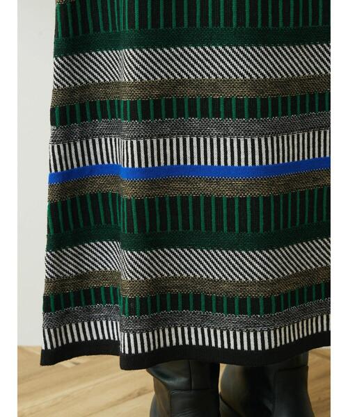 「Green Parks」 「YE LiBARE」ニットスカート FREE グリーン レディース_画像6