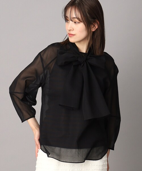 Z ドレステリア DRESSTERIOR ブラウス シャツ トップス ボウタイ DRESSTERIOR（ドレステリア） ブラウス シャツ 「2WAY/清涼感」袖
