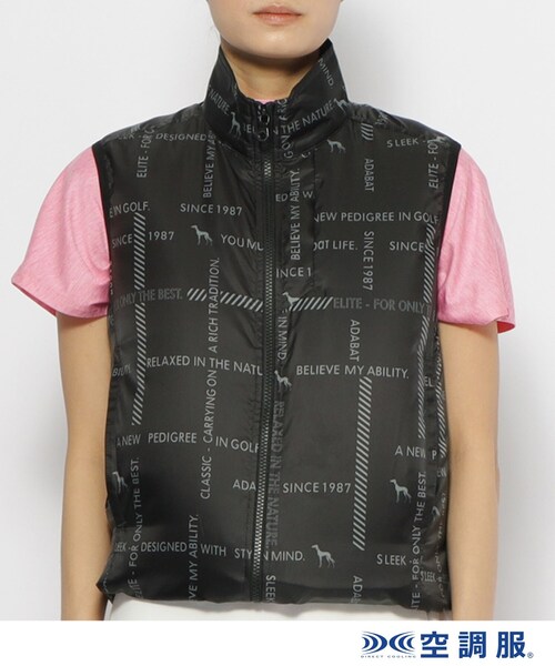 ベスト ジレ 「ファン別売り」「空調服（R）」ロゴチェックベスト レディース adabat ベスト ジレ 「ファン別売り」「空調服（R）」ロゴ