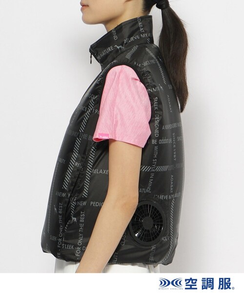 ベスト ジレ 「ファン別売り」「空調服（R）」ロゴチェックベスト レディース adabat ベスト ジレ 「ファン別売り」「空調服（R）」ロゴ
