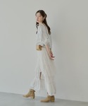 tシャツ 「7分袖」肩リボンワンショルルーズス...の詳細画像5