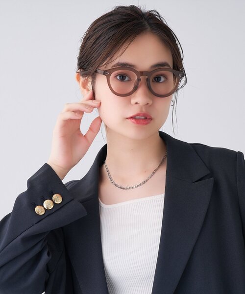 Zoff（ゾフ） 伊達メガネ メガネ 眼鏡 ボストン型 メガネ｜黒縁