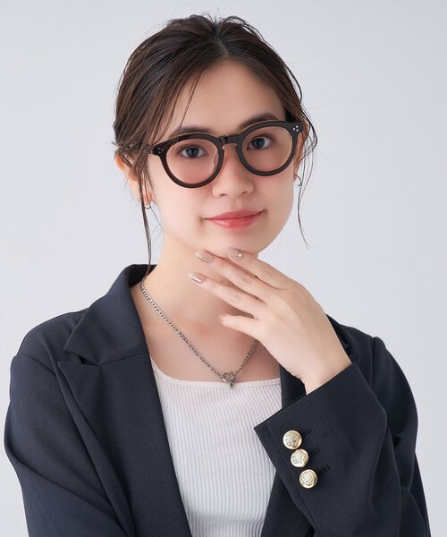 Zoff（ゾフ） 伊達メガネ メガネ 眼鏡 ボストン型 メガネ｜黒縁