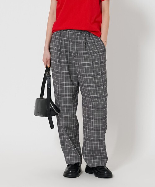 BEAUTY&YOUTH UNITED ARROWS ネップツイル ワイドパンツ BEAUTY&YOUTH UNITED ARROWS｜バックラップ タックワイドパンツ