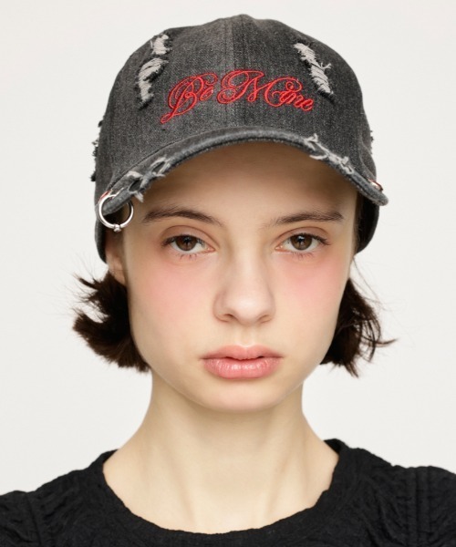 SLY DAMAGE PIERCE キャップ NVY 新品 SLY キャップ 帽子 DAMAGE PIERCE CAP ダメージ ピアス