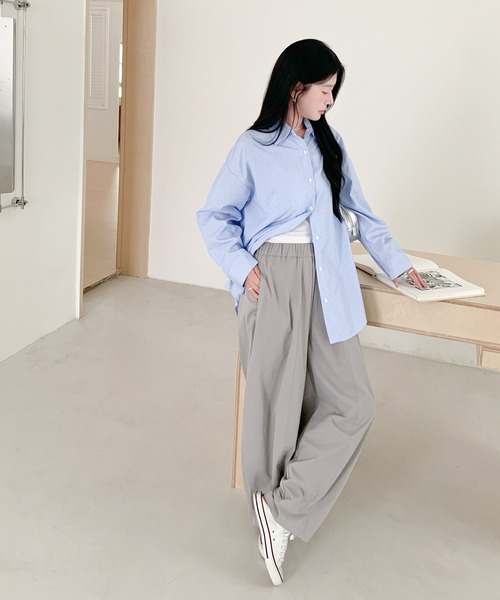 ラッシュガード ストライプシャツラッシュガードセット 上下
