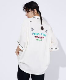 【ピンク系その他1】【PENDLETON/ペンドルトン】Open Collar Shirt/オープン PENDLETON（ペンドルトン） 七分袖 シャツ 「PENDLETON/ペンドルトン