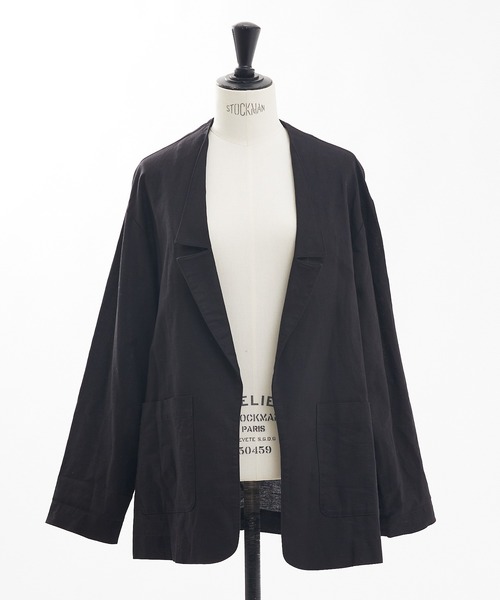 50s CRESCO ショールカラー ブラック コート