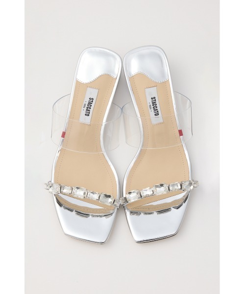 STACCATO サンダル ボーアンビジューサンダル レディース