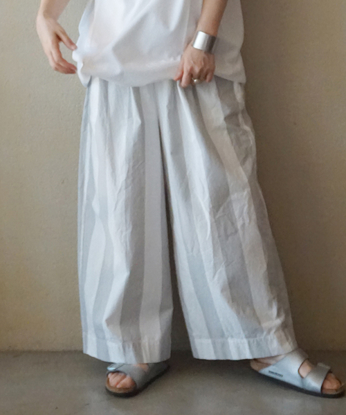 JOURNAL STANDARD LUXE パンツ ストライプバフ タックイージー