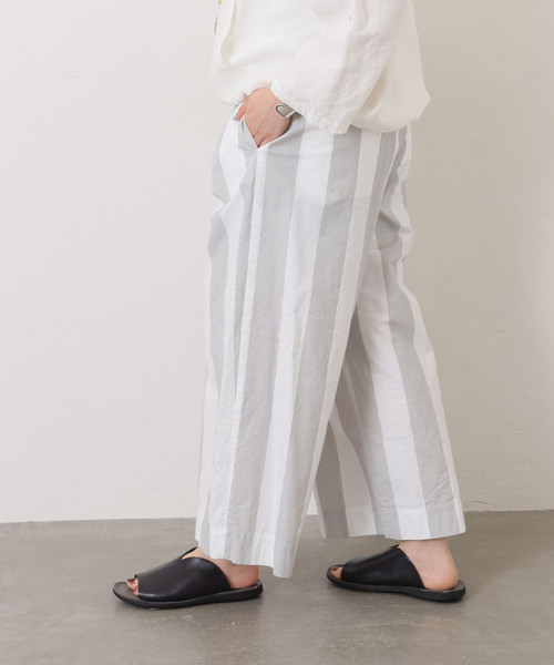 JOURNAL STANDARD LUXE パンツ ストライプバフ タックイージー
