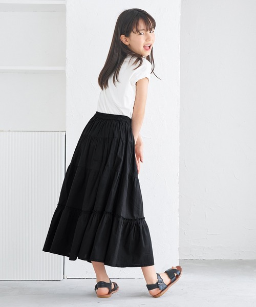 coca（コカ） スカート キッズ 親子お揃いティアードスカート キッズ