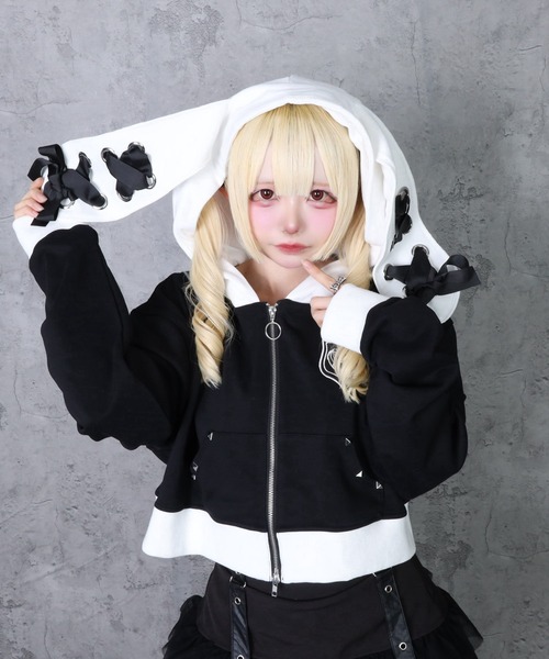 アンクルージュ うさちゃん パーカー うさみみ うさ耳 シースルー アンクルージュ うさちゃん パーカー うさみみ うさ耳 シースルー