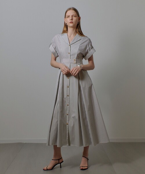 allureville（アルアバイル） シャツワンピース ストライプドレス