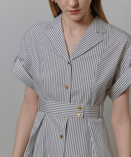 allureville（アルアバイル） シャツワンピース ストライプドレス