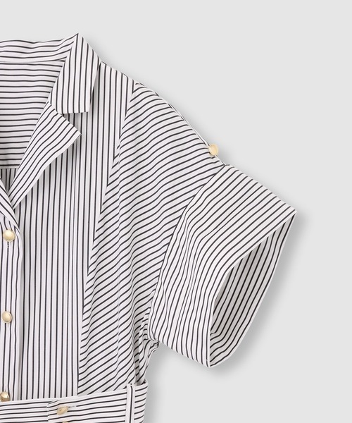 allureville（アルアバイル） シャツワンピース ストライプドレス