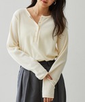 ヘンリーネック tシャツ ヘンリーネックワッフ...の詳細画像2