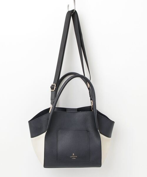 LANVIN en Bleu 2WAYバッグ☆ブラック LANVIN en Bleu クラリス 2wayバッグ ブラック -ファッション