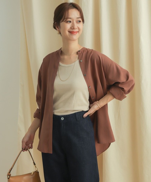 「URBAN RESEARCH DOORS」 長袖ブラウス MEDIUM ブラウン系その他 レディース
