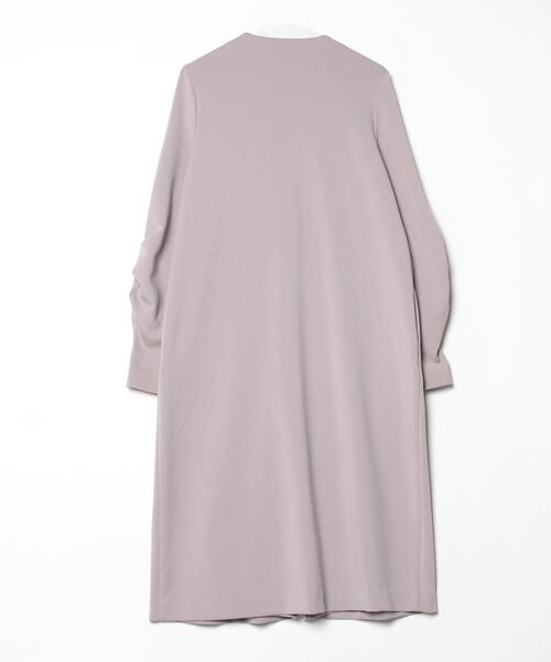 「SOFFITTO」 ノーカラーコート FREE グレイッシュベージュ レディース_画像2