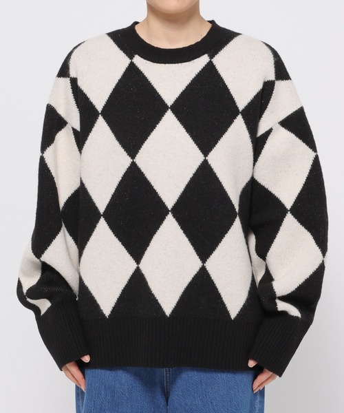LOWLYS FARM ガラニットショートプルオーバー ベージュ 新品未使用 LOWRYS FARM（ローリーズファーム） ニット セーター ダイヤガラプル