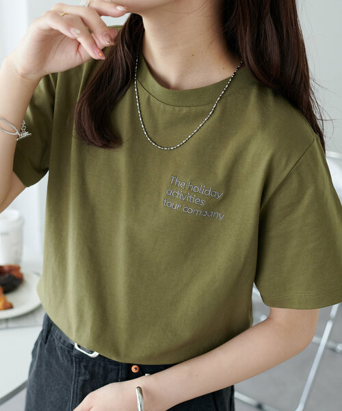 「DISCOAT」 半袖Tシャツ MEDIUM グレー レディース