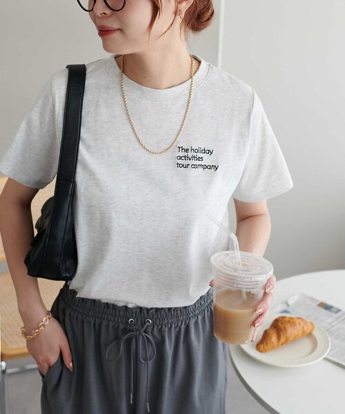 「DISCOAT」 半袖Tシャツ MEDIUM グレー レディース
