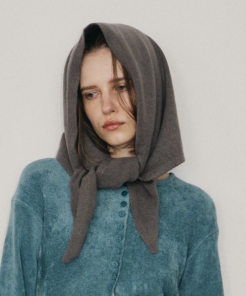 room153 スカーフ バンダナ トライアングルニットスカーフ レディース