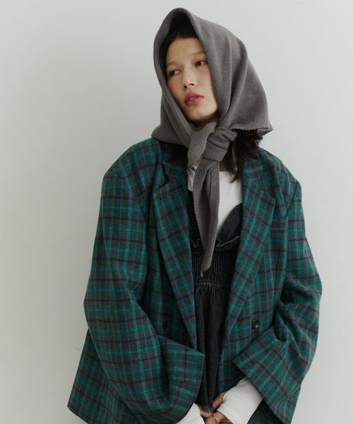 room153 スカーフ バンダナ トライアングルニットスカーフ レディース