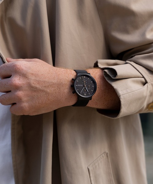 「SKAGEN」 アナログ腕時計 FREE ブラック メンズ_画像9