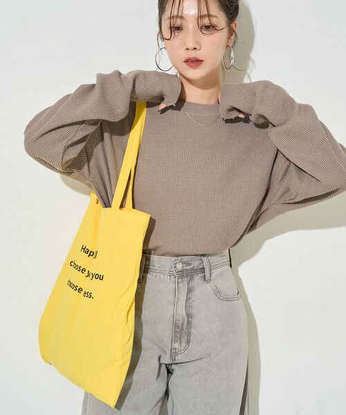 tシャツ 限定展開　ワッフル クルーネック チュニック プルオーバー レディース | FREAK'S STORE | 14