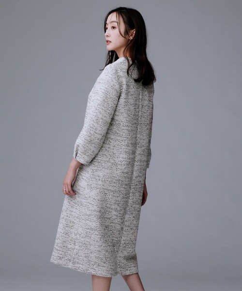 UNTITLED（アンタイトル） ワンピース 「洗える/ストレッチ」ツイード