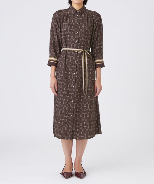 ワンピース 「L」「ウォッシャブル」ビットプリントデシンワンピース | TRANS WORK | 05