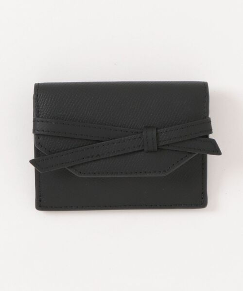 【新品】SMYTHSON 三つ折りカードケース ケース付き 黒 レザー Smythson（スマイソン） カードケース SMYTHSON FOLDED カードケース