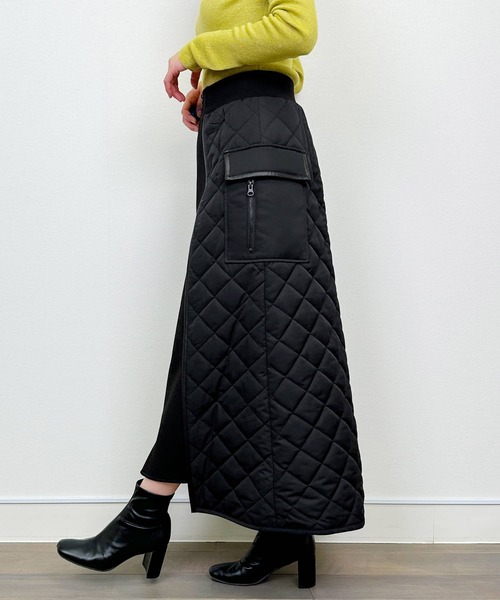 LUGIVA（ルギヴァ） スカート フロントジップキルティングスカート