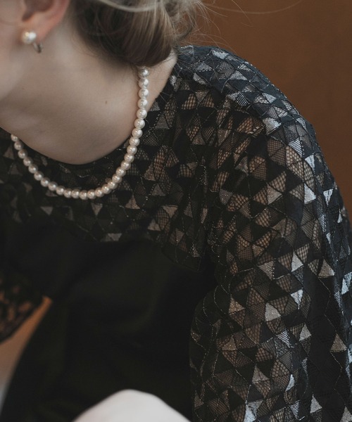 「BONLECILL noir」 半袖ワンピース FREE アイボリー レディース_画像8